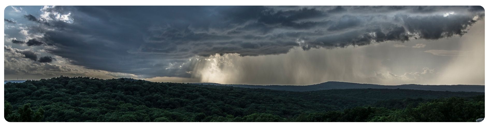 storm rolling in over mountain