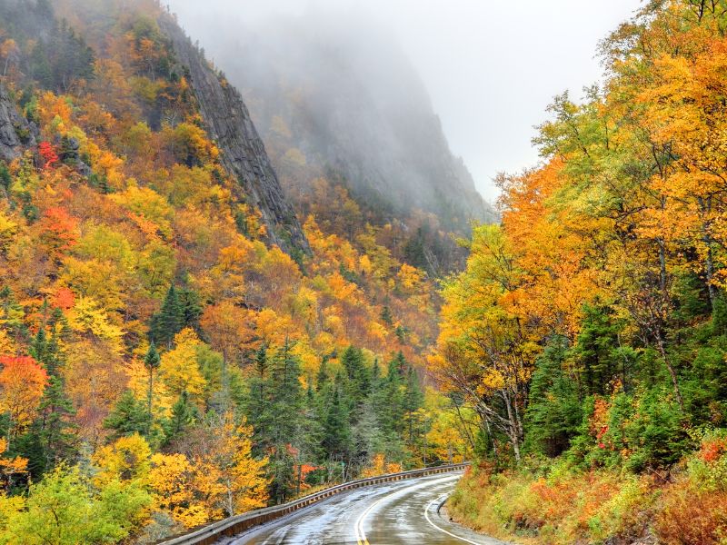 road cutting through mountains