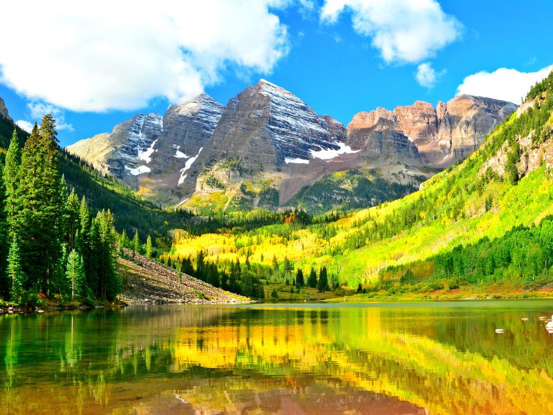 pond reflecting mountain