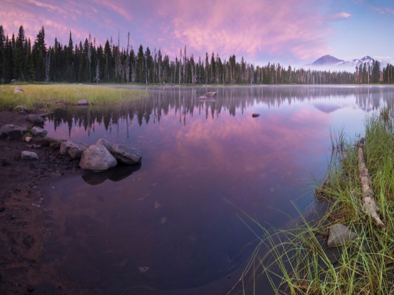 lake at dusk