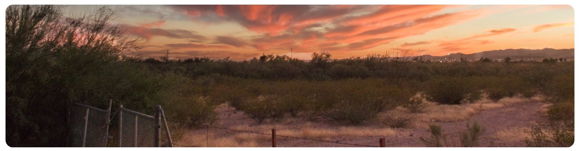 sunset over desert